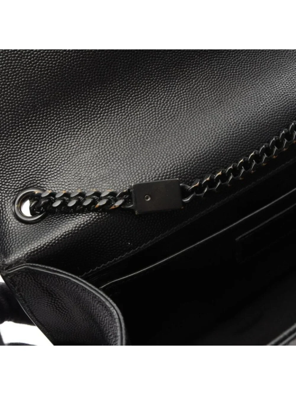 Saint Laurent Paris Shoulder Bag Kate Black Leather